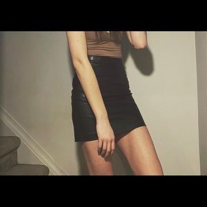 Dynamite black faux leather skirt